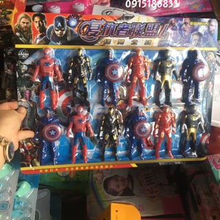 [Rẻ Vô Địch]Bảng Đồ chơi Mô Phỏng 12 siêu Anh Hùng Cho bé