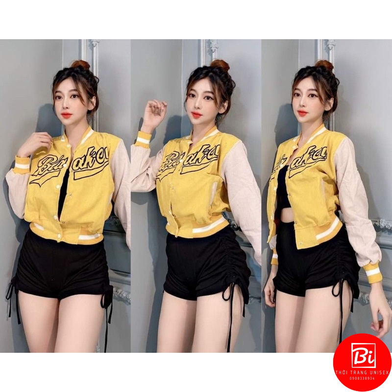 Áo Khoác Nhung Tăm Dáng Lửng Dơi Thêu Chữ Tay và Lai Áo Bo Len Dệt Kim Cao Cấp_AK63