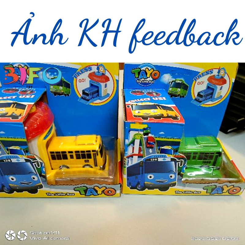 Xe buýt Tayo Bus garage Đồ chơi trẻ em bộ sản phẩm gồm 1 nhà và 1 xe