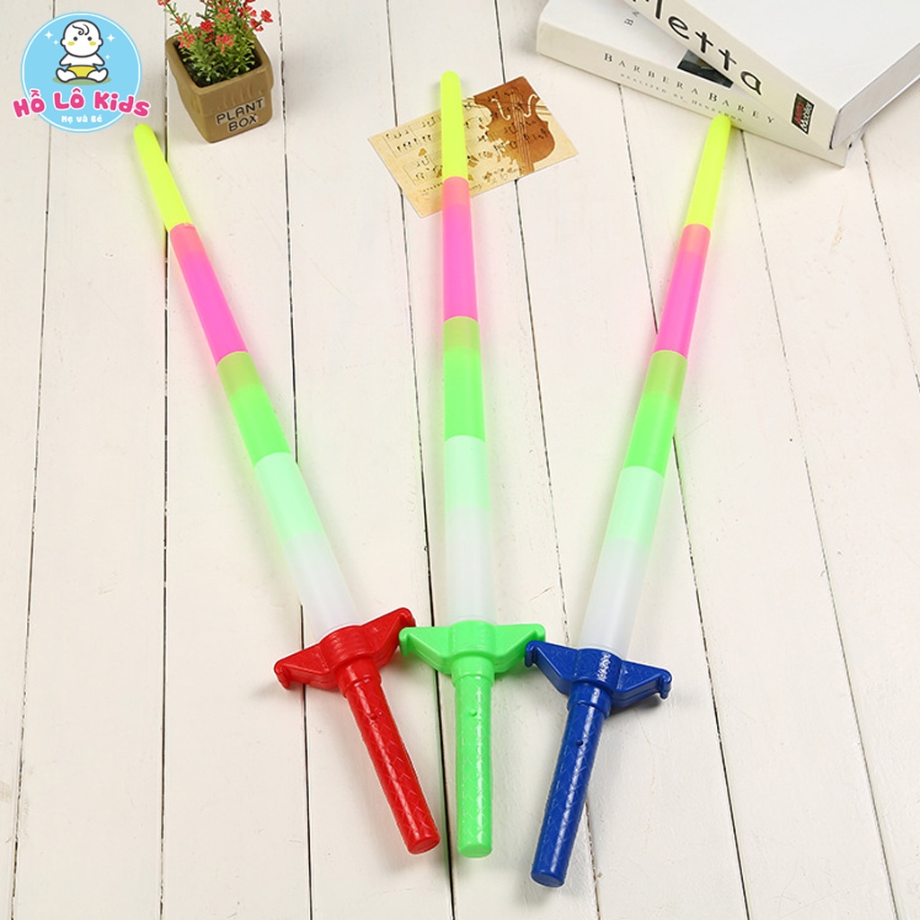 Kiếm đồ chơi có đèn 4 đoạn phát sáng nhiều màu dành cho bé Hồ Lô Kids