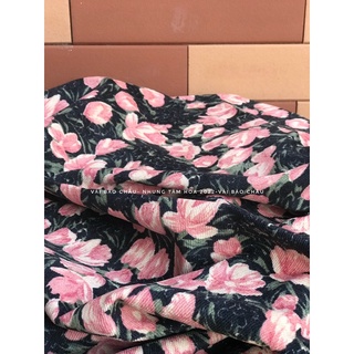 vải nhung tăm hoa tulip ( 4 màu)