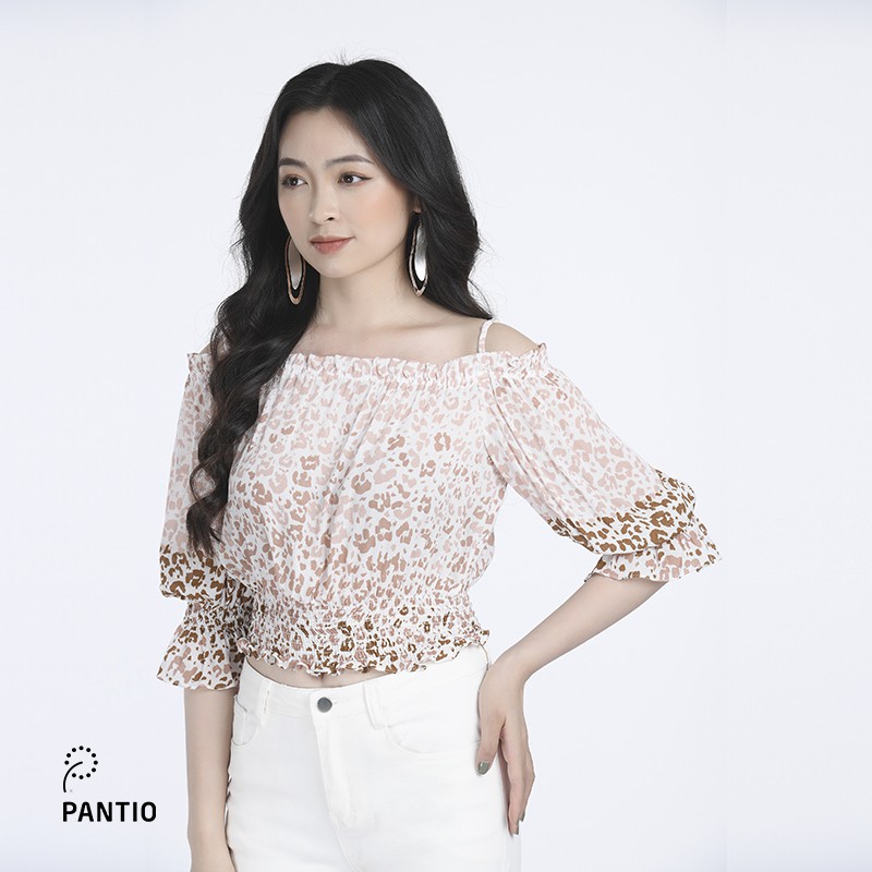 Áo sơ mi nữ dáng ôm tay lỡ bo chun phần eo và tay áo FAS72759 - PANTIO