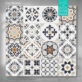 DECAL GẠCH BÔNG DÁN TƯỜNG TẤM LỚN 60X165CM - Họa tiết 𝐋𝐮𝐱 𝐁𝐫𝐨𝐰𝐧