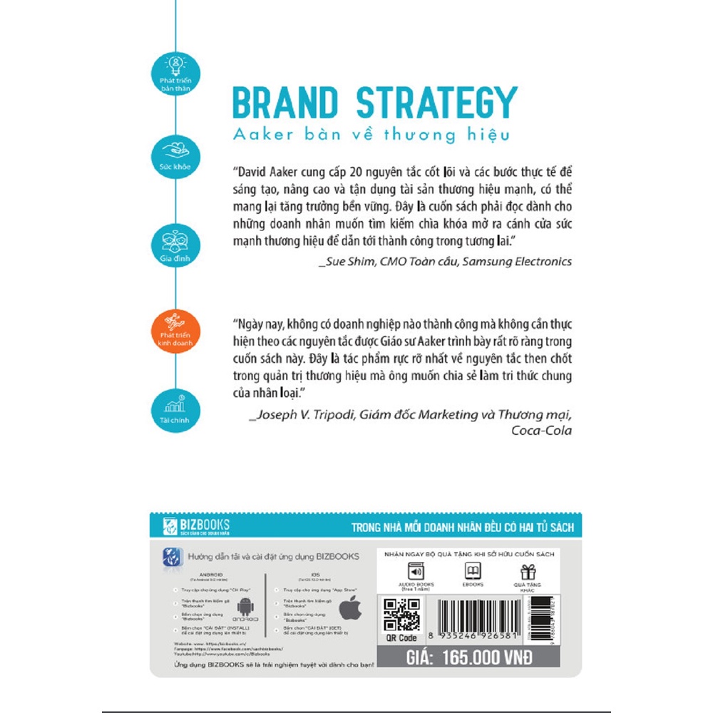 Sách - Brand Strategy Aaker bàn về Thương hiệu - Mcbooks