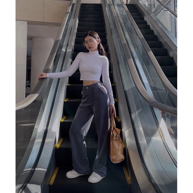 GILLBABY | Quần ống rộng tôn dáng kéo chân chất cotton (Ashy Pants)