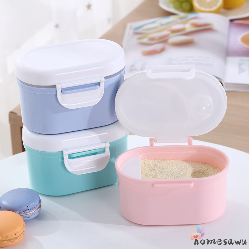 【HSU】Hộp đựng sữa bột trẻ em thiết kế tiện dụng 400g