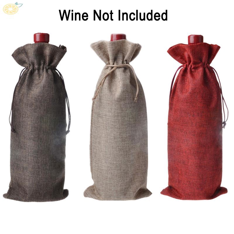 Túi vải linen dùng đựng bình rượu kích thước 16x36 CM