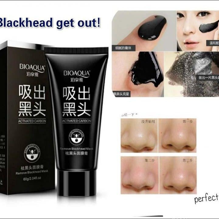 Tuýp Mặt Nạ Bóc Mụn Đầu Đen Than BIOAQUA Hộp Màu Đen  - HÀNG HOT NEW