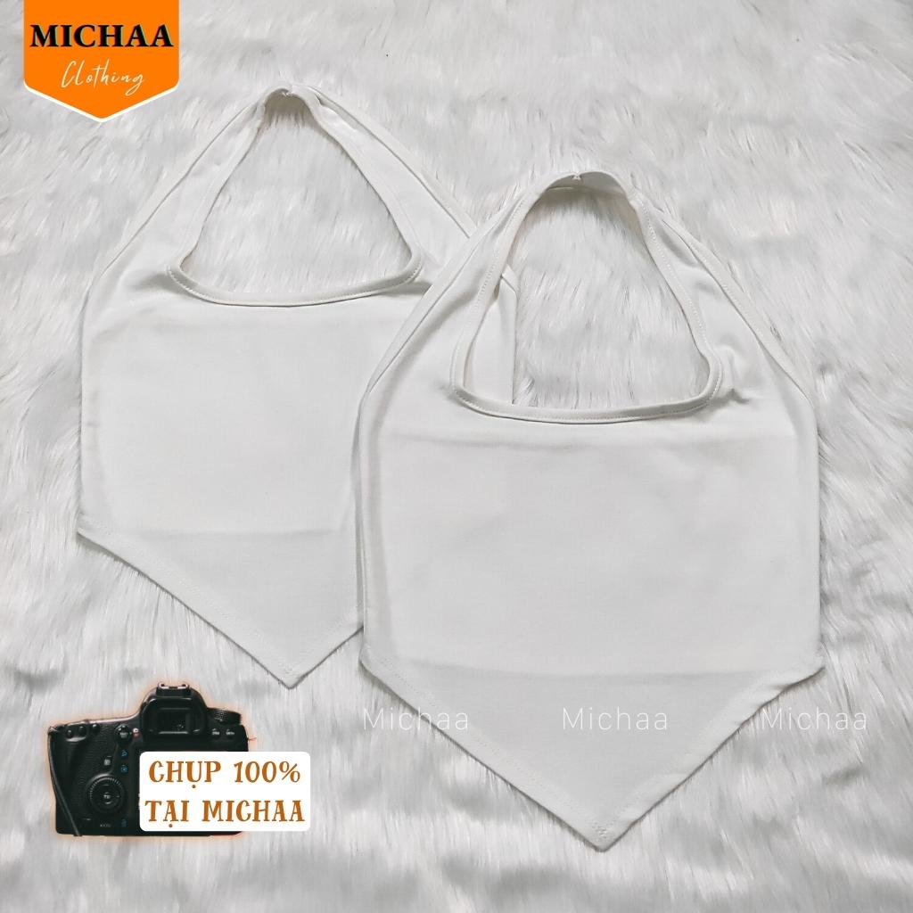 Áo Croptop YẾM CHOÀNG CỔ VẠT NHỌN Hở Lưng Nữ Thun, Áo Croptop Kiểu Ôm Body Đẹp 2 Màu - MICHAA