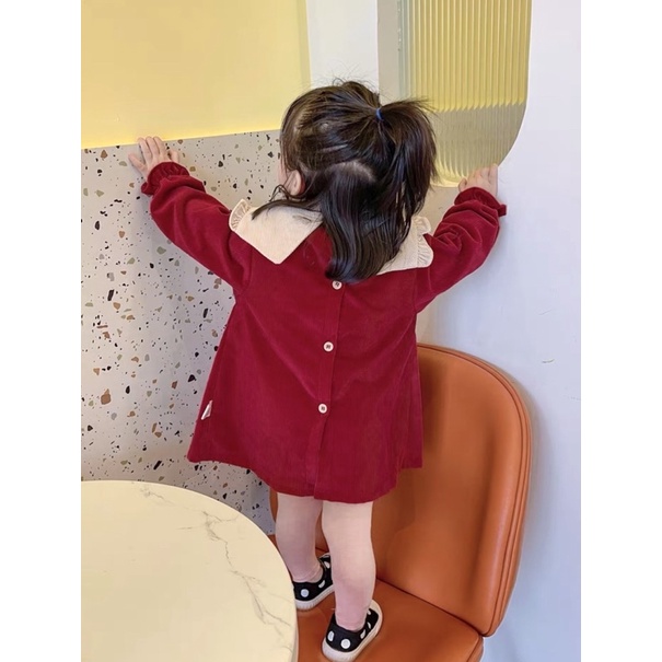 HTK- Váy nhung đỏ Melisa size 90-130