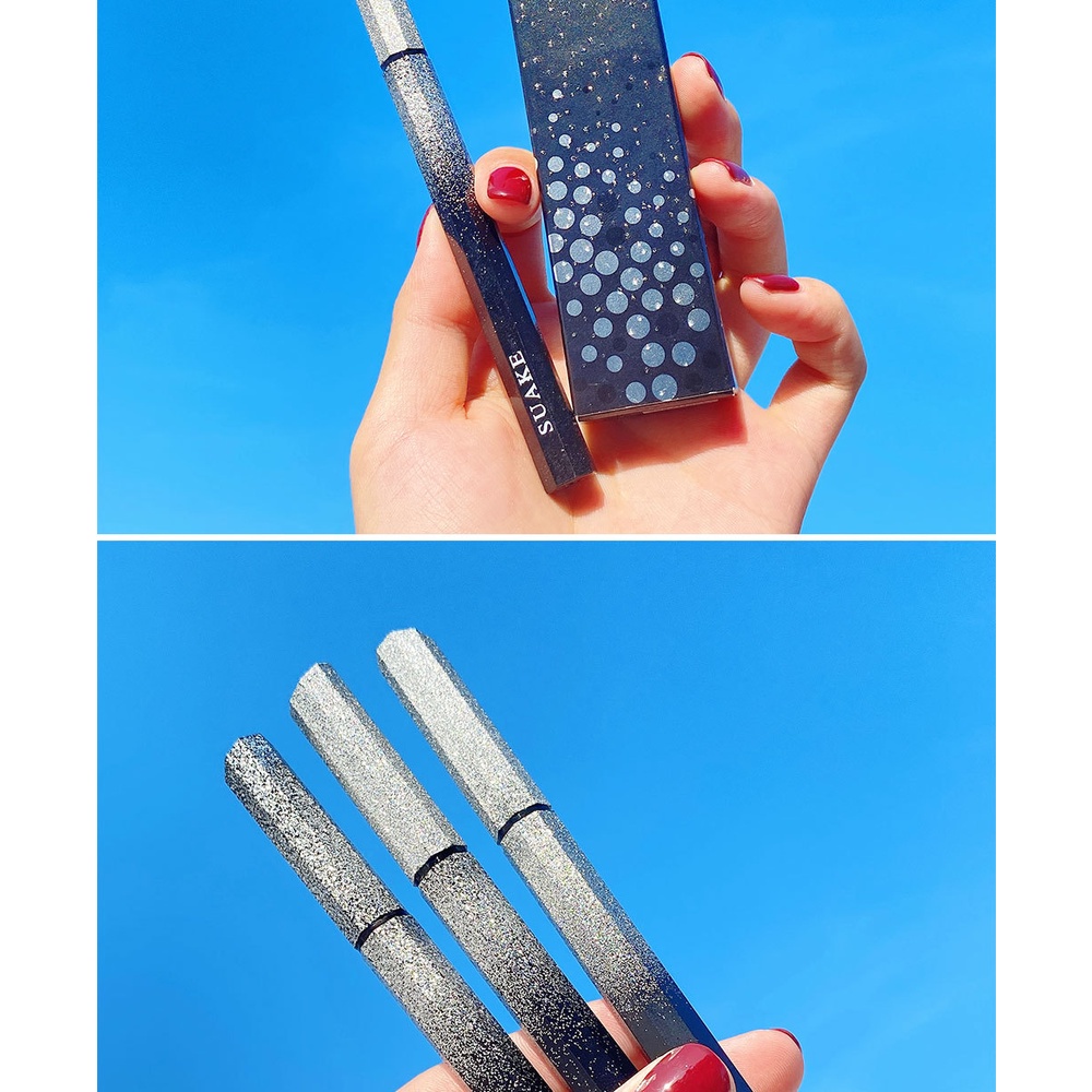 Bút kẻ mắt nhanh khô chống thấm nước không nhòe thiết kế vỏ lấp lánh ánh sao xinh xắn cao cấp