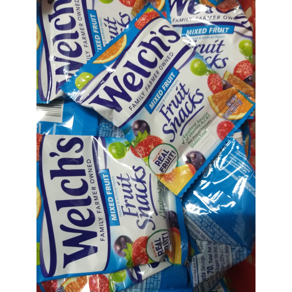 Combo 10 gói - Kẹo dẻo trái cây Welch's Fruit Snacks