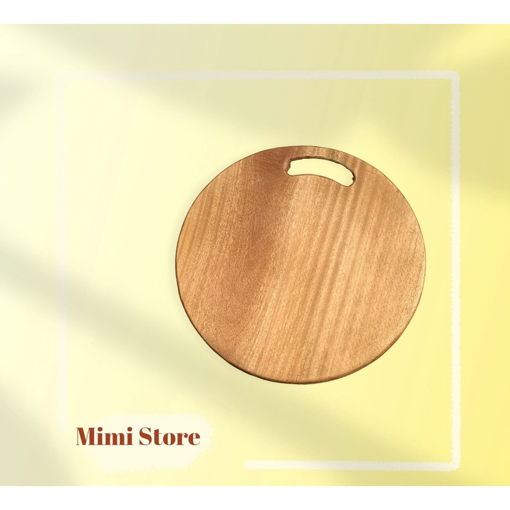 Thớt gỗ xà cừ hình tròn