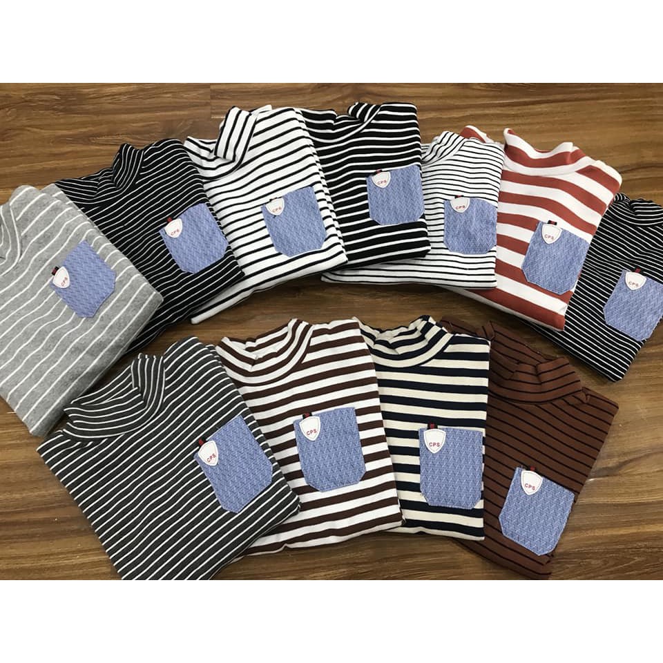 Áo cotton cổ 3p bé trai