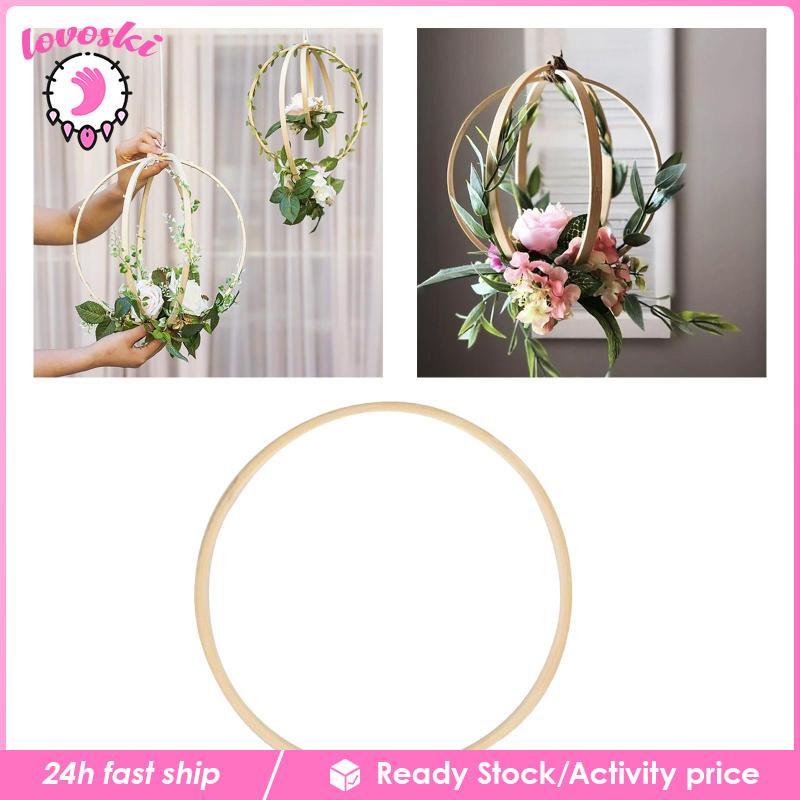 Bộ Tranh Thêu Chữ Thập Hình Tròn Bằng Gỗ Tre 10cm