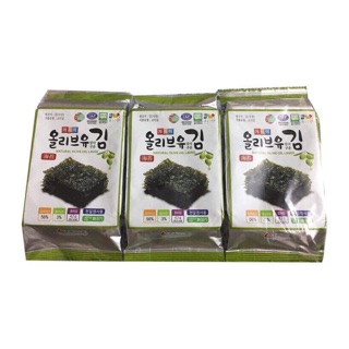 Lốc 3 Gói Rong Biển Dầu Oliu Ăn Liền Garimi (12,6g)