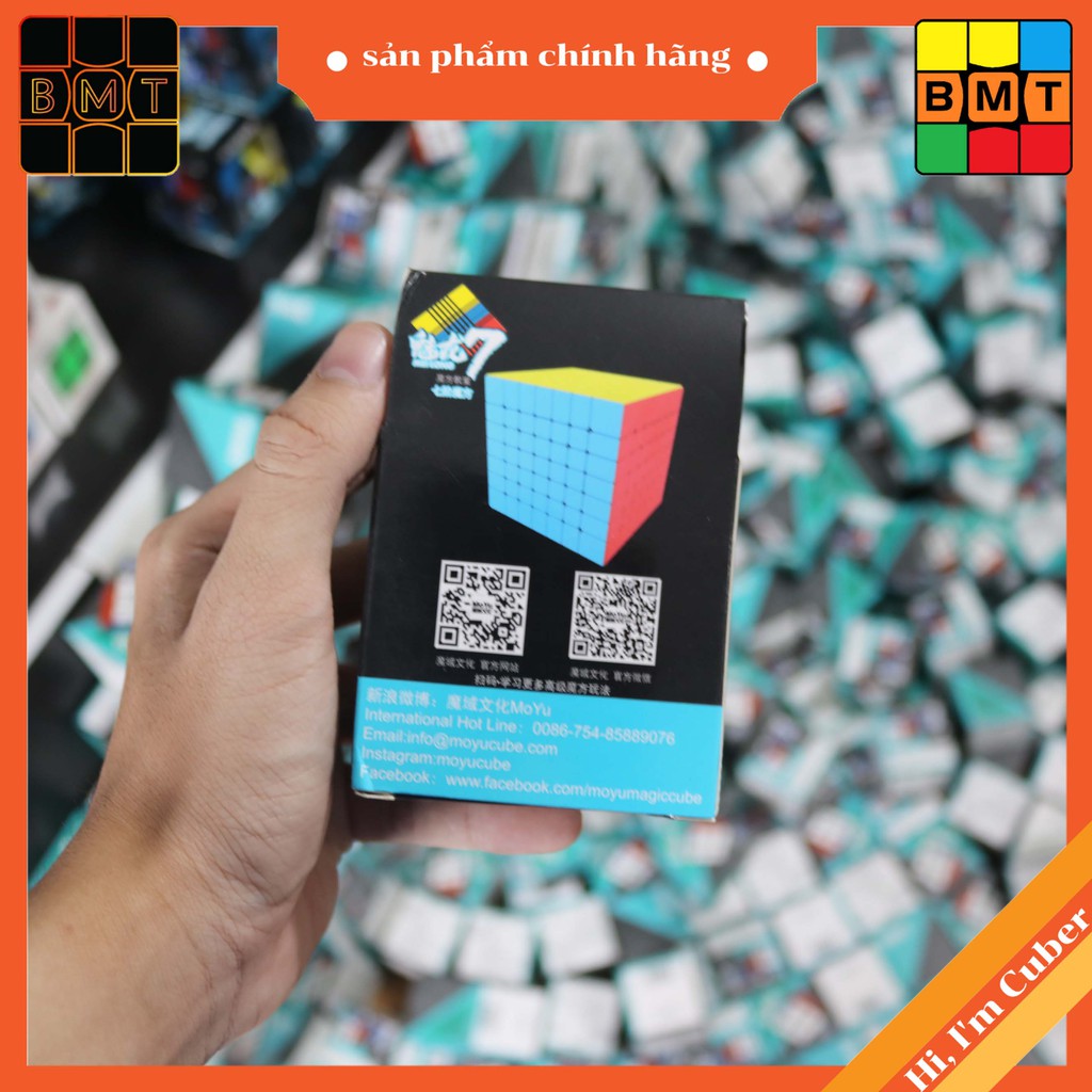 Rubik 7x7 Stickerless MoFangJiaoShi Meilong 7 tầng, Rubik biến thể, RUBIK BMT, đồ chơi thông minh cho bé