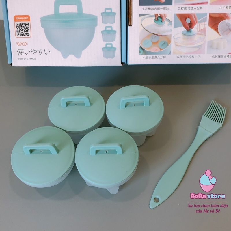 Khuôn hấp trứng ăn dặm - khuôn làm bánh ăn dặm cho bé