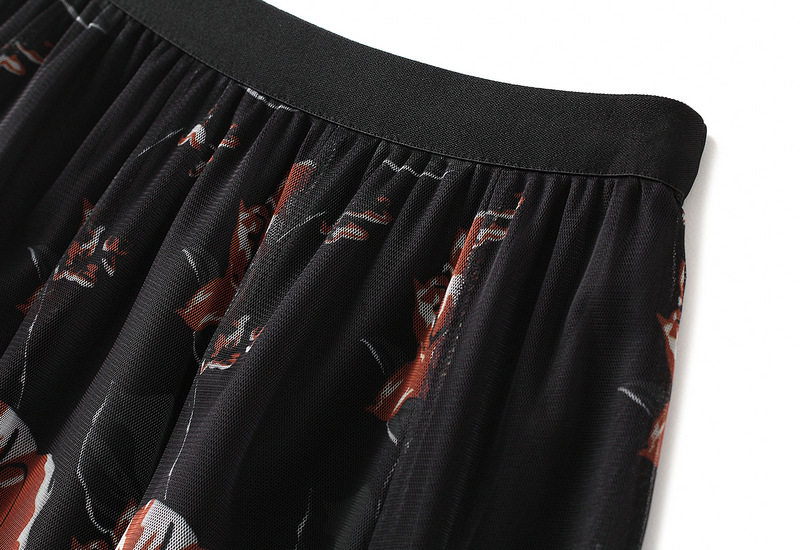 Chân Váy Hoa Dài Chữ A Lưng Cao Phối Lưới Xếp Li Thời Trang 2020 | BigBuy360 - bigbuy360.vn