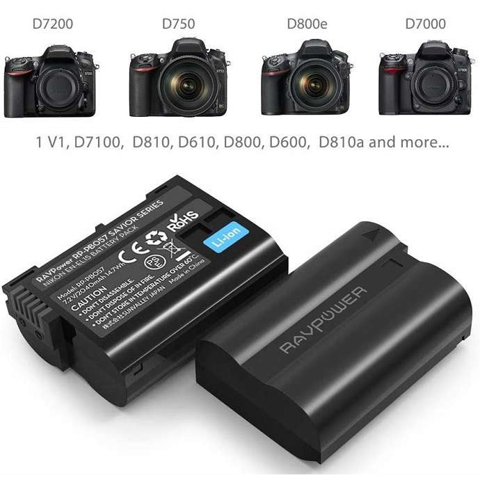 Bộ pin sạc Ravpower EN-EL15 cho máy ảnh Nikon