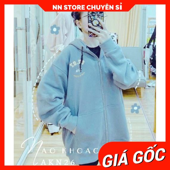 ÁO KHOÁC NỈ DÂY KÉO NAM NỮ UNISEX THÊU CÚN 0707 CỰC HOT AKN26 ⚡FREESHIP⚡100% ẢNH THẬT⚡ NN CHUYÊN SỈ - NN STORE