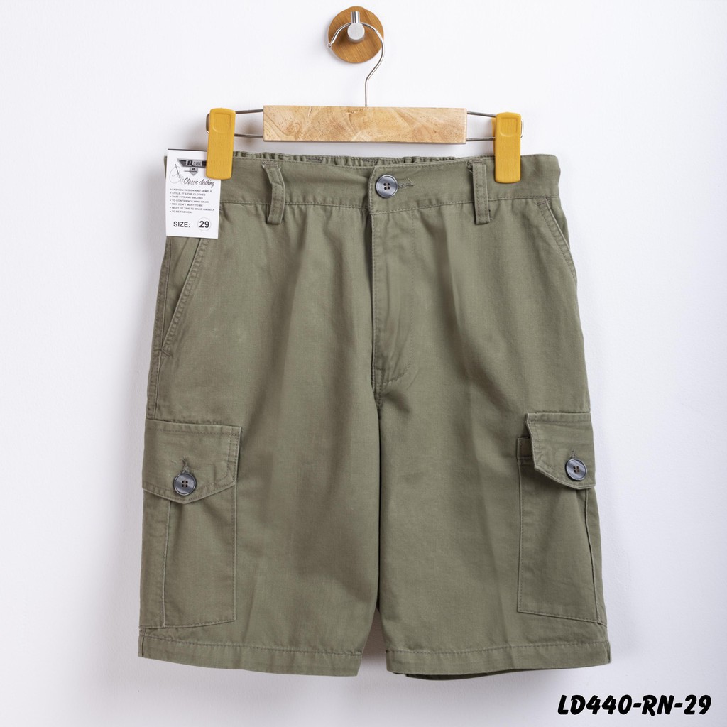 Quần short kaki túi hộp nam Form Chuẩn-440