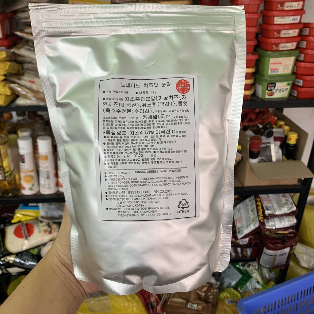 Bột phô mai phomai lắc Hàn Quốc 1kg giá rẻ