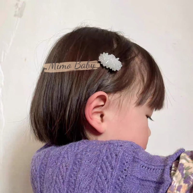 Set 5 chiếc kẹp tóc hình nắm cơm phong cách hài hước cho bé KT37 Mimo Baby