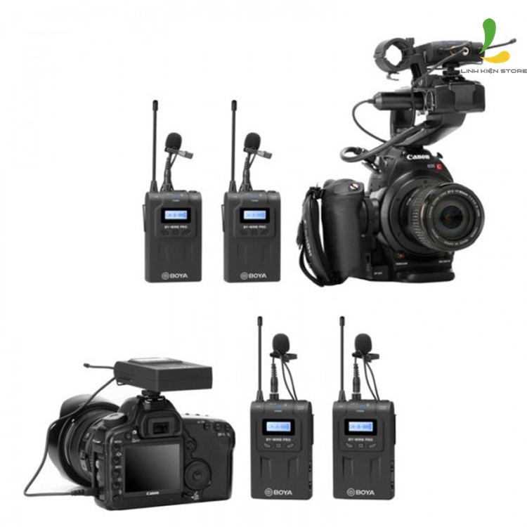 Micro thu âm HOSAN boya WM8 Pro-K2, Tương thích với các loại máy quay, máy ảnh DSLR, Bảo hành 12 tháng