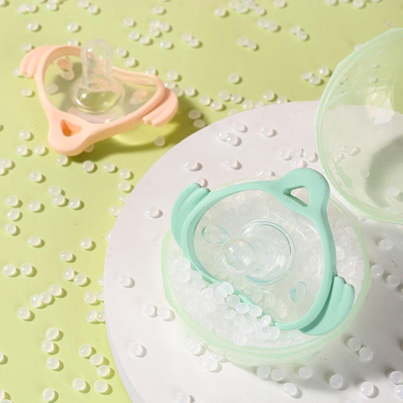 Núm Ti Giả Bằng Silicon + Hộp Đựng Chống Bụi Tiện Dụng Cho Bé Sơ Sinh