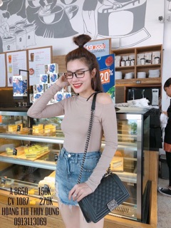 Áo bẹt vai lụa tay dài 🎄🎄🎄