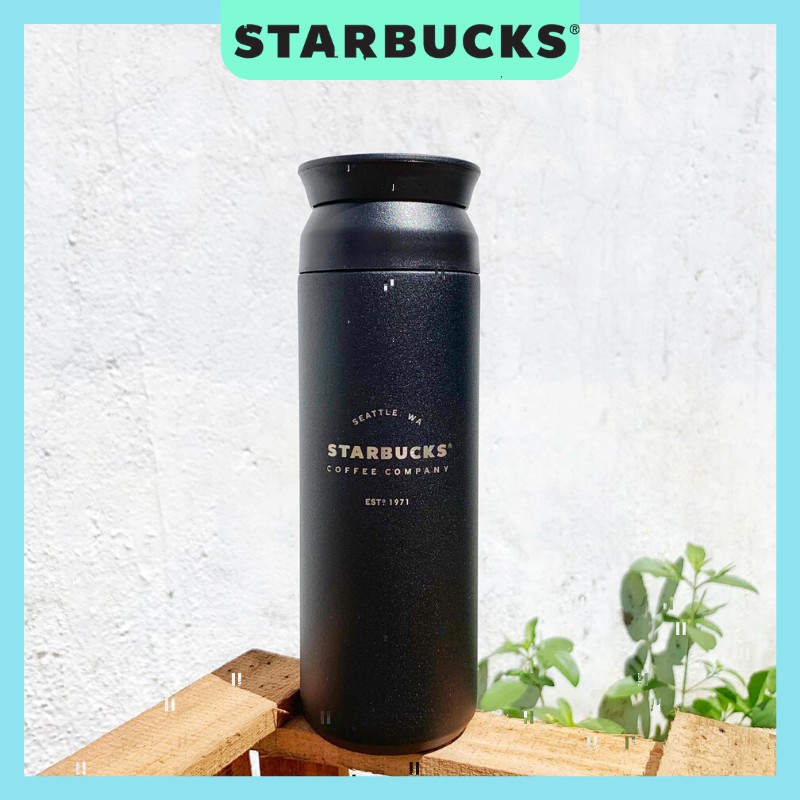 Bình giữ nhiệt STARBUCKS chính hãng màu đen nhám sần dung tích 500ml