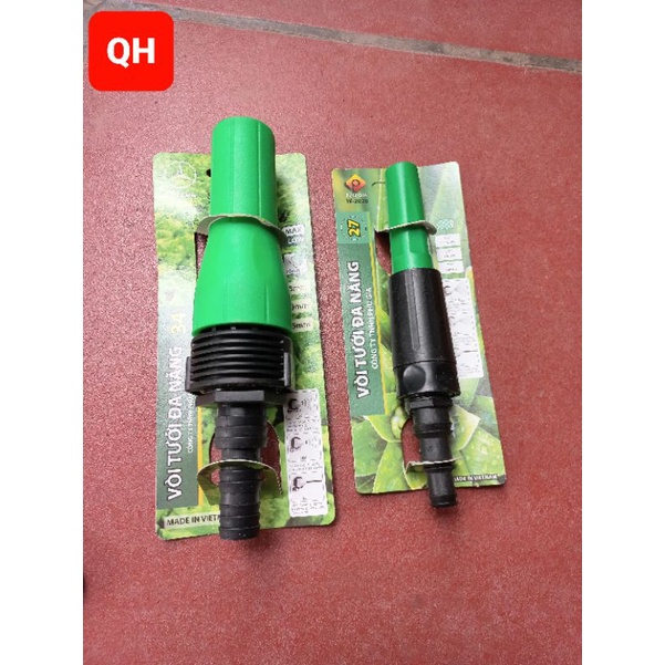 Đầu Vòi Tưới Cây Tăng Áp Đa Năng 27 - 34 Nối trực tiếp ống dây hoặc máy bơm