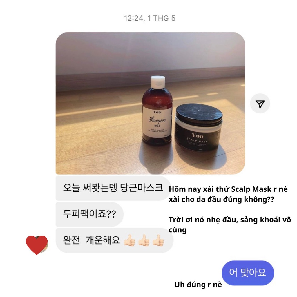 Kem Ủ Da Đầu The Mát, Kiềm Dầu Tóc 48H, Tơi Phồng Chân Tóc, Ngăn Nấm Da Đầu 280ml/500ml Scalp Mask Yoo.haircare