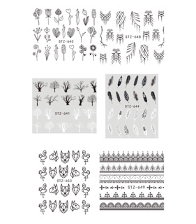 Sticker hình màu đen( có 30 mẫu)
