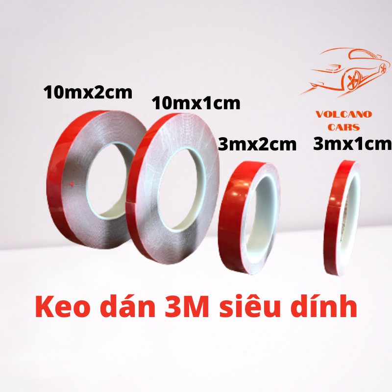 Cuộn băng dính 2 mặt 3M cường lực dính siêu chắc đa năng loại 3m