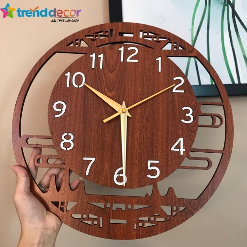 Đồng Hồ Gỗ Decor Đồng Hồ Treo Tường Phong Cách Truyền Thống Trang Trí Nhà Cửa Nội Thất