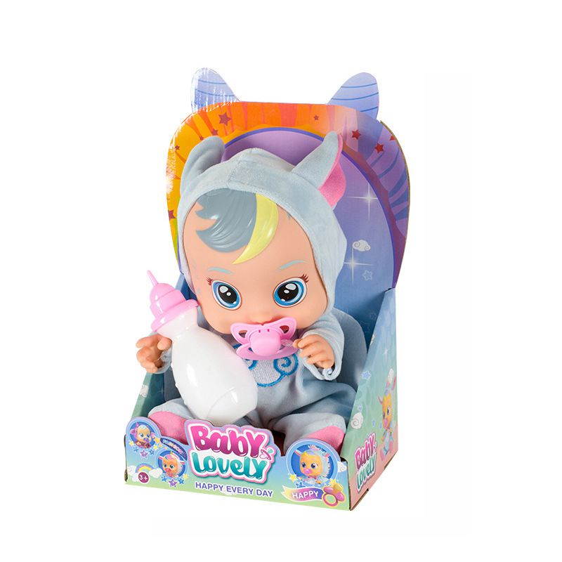 Đồ chơi búp bê em bé khóc ngạc nhiên hoạt động bằng điện bằng silicone phù hợp làm quà tặng cho bé