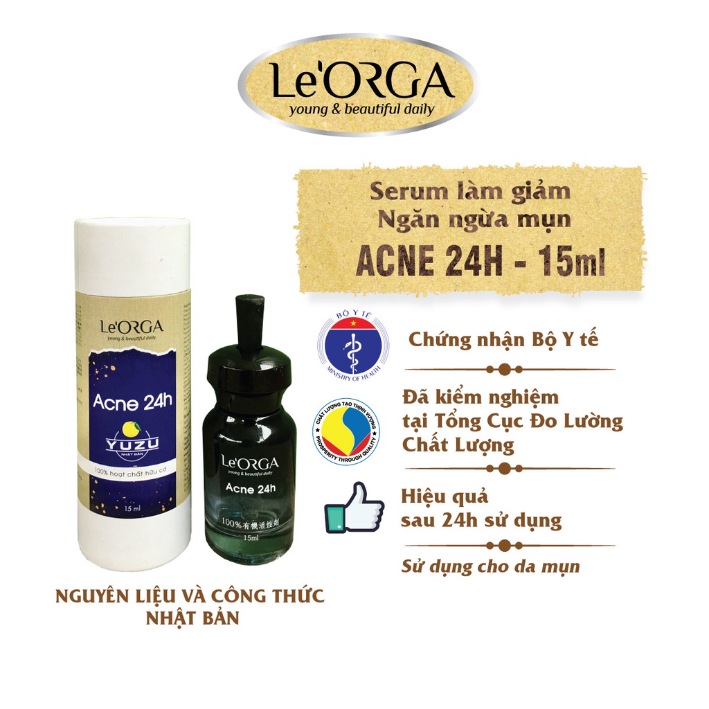 Serum Làm Giảm - Ngăn Ngừa Mụn -Le’Orga ACNE 24H Dung tích 15 ml | BigBuy360 - bigbuy360.vn