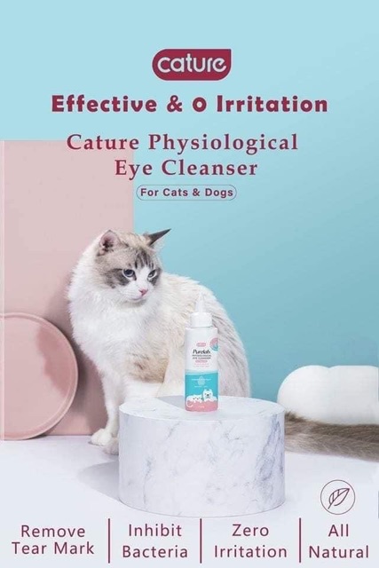 Dung dịch vệ sinh mắt cho chó mèo Cature Purelab Physiological Eye Cleanser 120ml