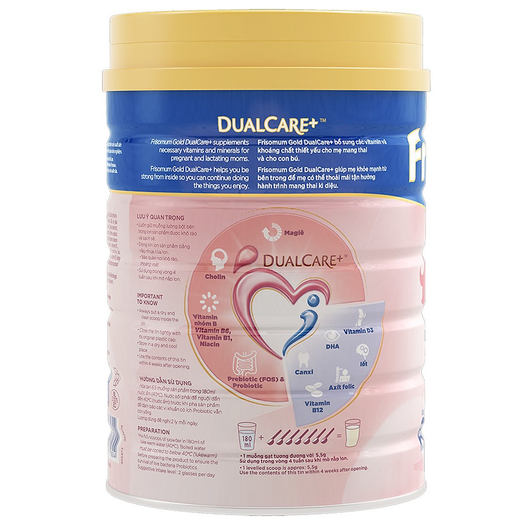 Tặng 1 Bình giữ nhiệt - COMBO 2 LON  Sữa bột Frisomum Gold hương vani 400g- HSD 01/2024