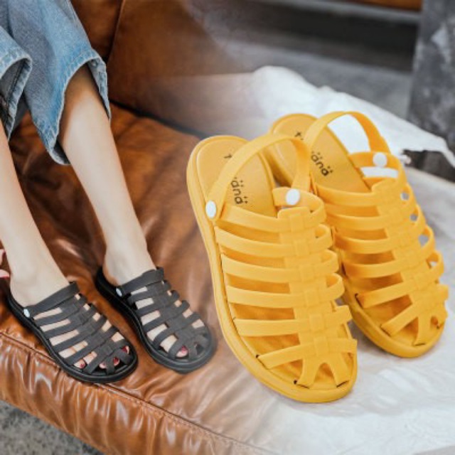 Dép Sục Rọ Nhựa Quai Hậu Đi Mưa Chống Trơn Trượt D63 ( random màu)