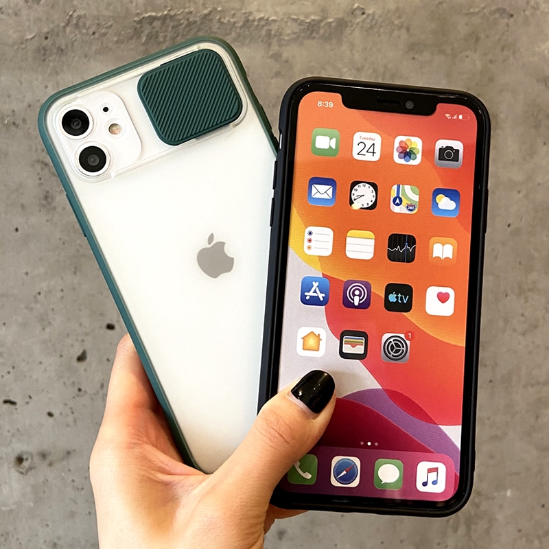 Ốp điện thoại TPU trong suốt có thanh trượt bảo vệ camera cho iPhone 11 Pro MAX i7 i8 Plus XR XS MAX SE 2020 | BigBuy360 - bigbuy360.vn
