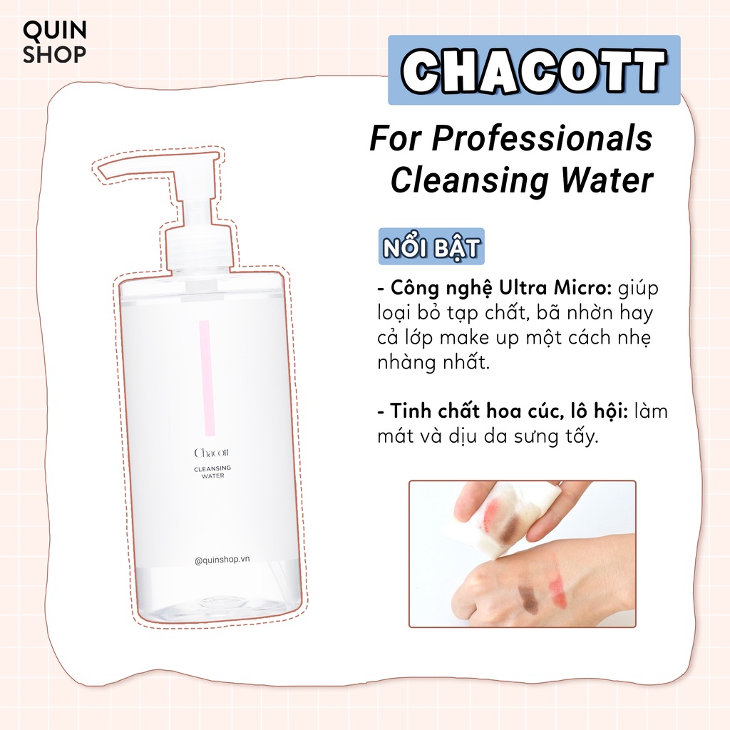 Nước Tẩy Trang Chacott For Professionals Cleansing Water