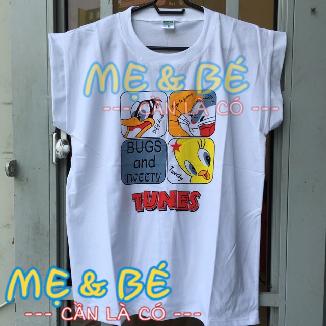 Áo Sát Nách Cotton Trắng Mặc Nhà Cho Bé Bossini