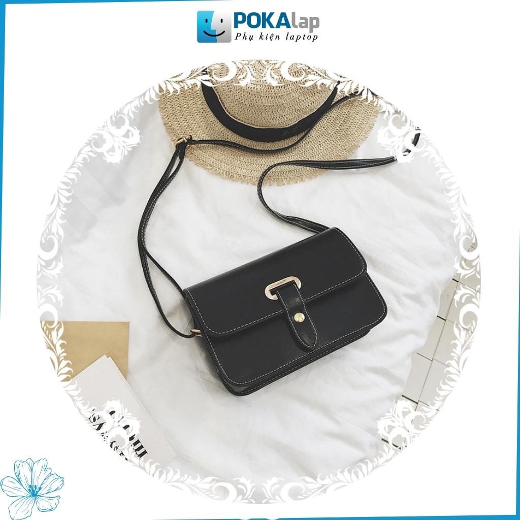 Túi xách nữ, túi đeo chéo nữ POKA26 đeo chéo hình vuông retro phong cách Hàn quốc- POKALAP