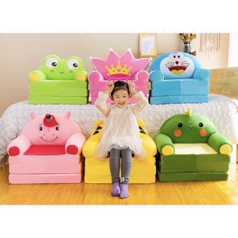 Ghế sofa giường - Ghế lười hình thú cho bé 3 tầng ( hàng loại 1) được chọn mẫu