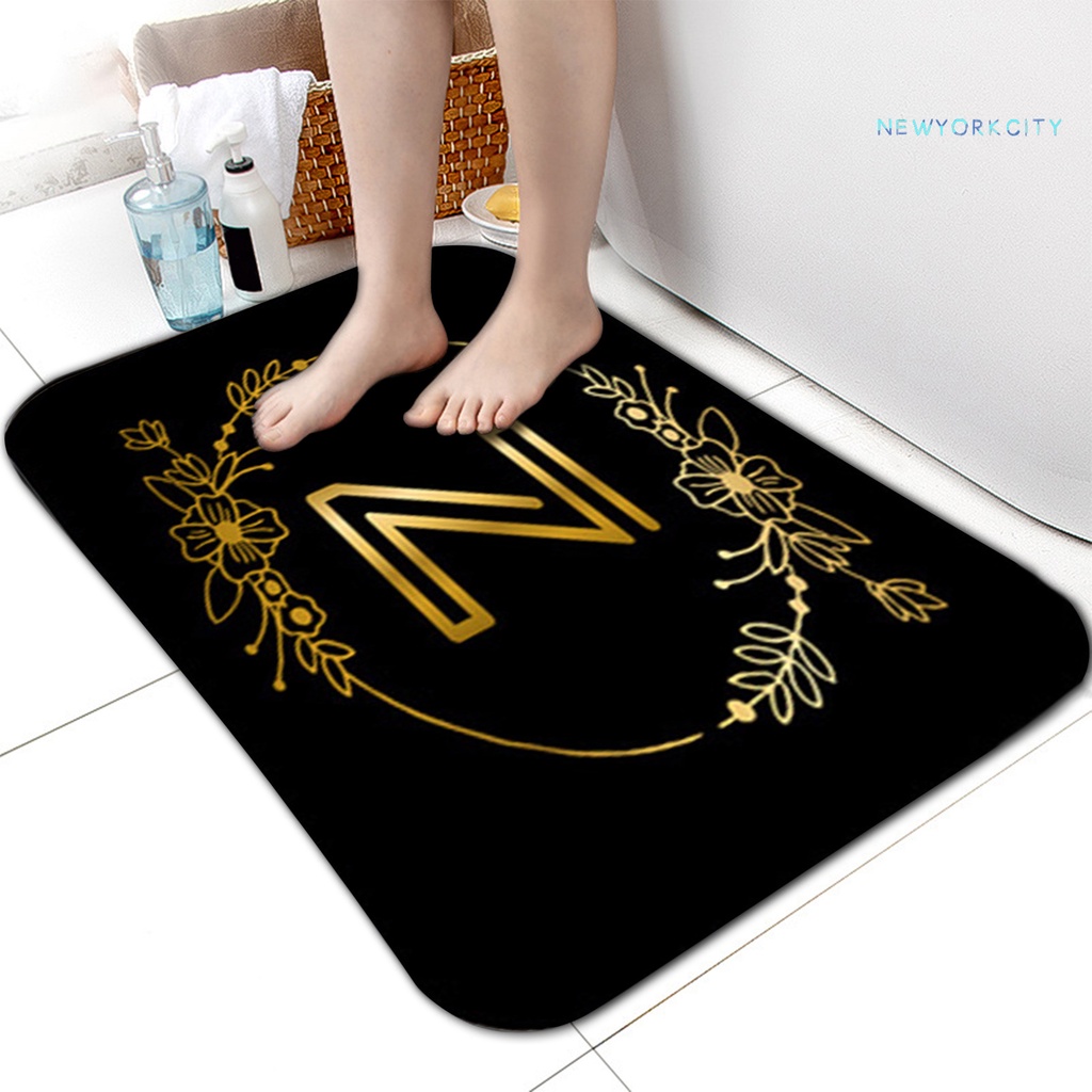 Thảm Chùi Chân Chống Trượt Thấm Hút Tốt In Chữ Đáng Yêu