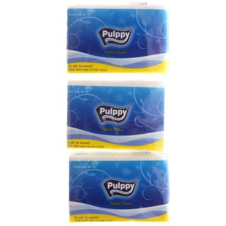 Khăn giấy bỏ túi Pulppy lốc 6 gói x 10 tờ x 2 lớp