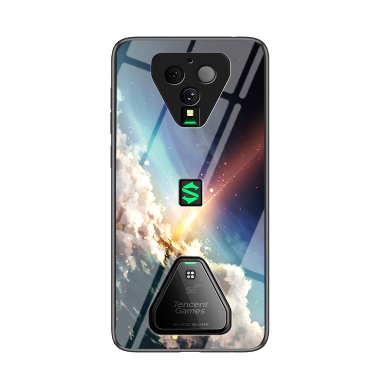 Ốp lưng kính cường lực Xiaomi Black Shark 3 Pro Full Cover Space Starry Sky Pattern Vỏ mỏng chống sốc Ốp lưng điện thoại di động